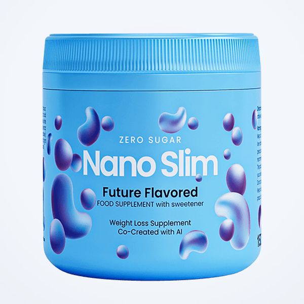 Kék Nano Slim italporos tégely Zero Sugar felirattal