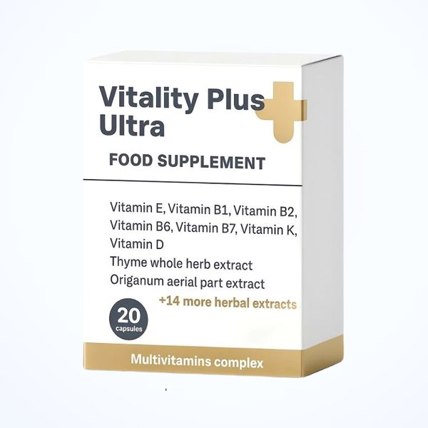 Fehér-arany Vitality Plus Ultra doboz, 20 kapszula